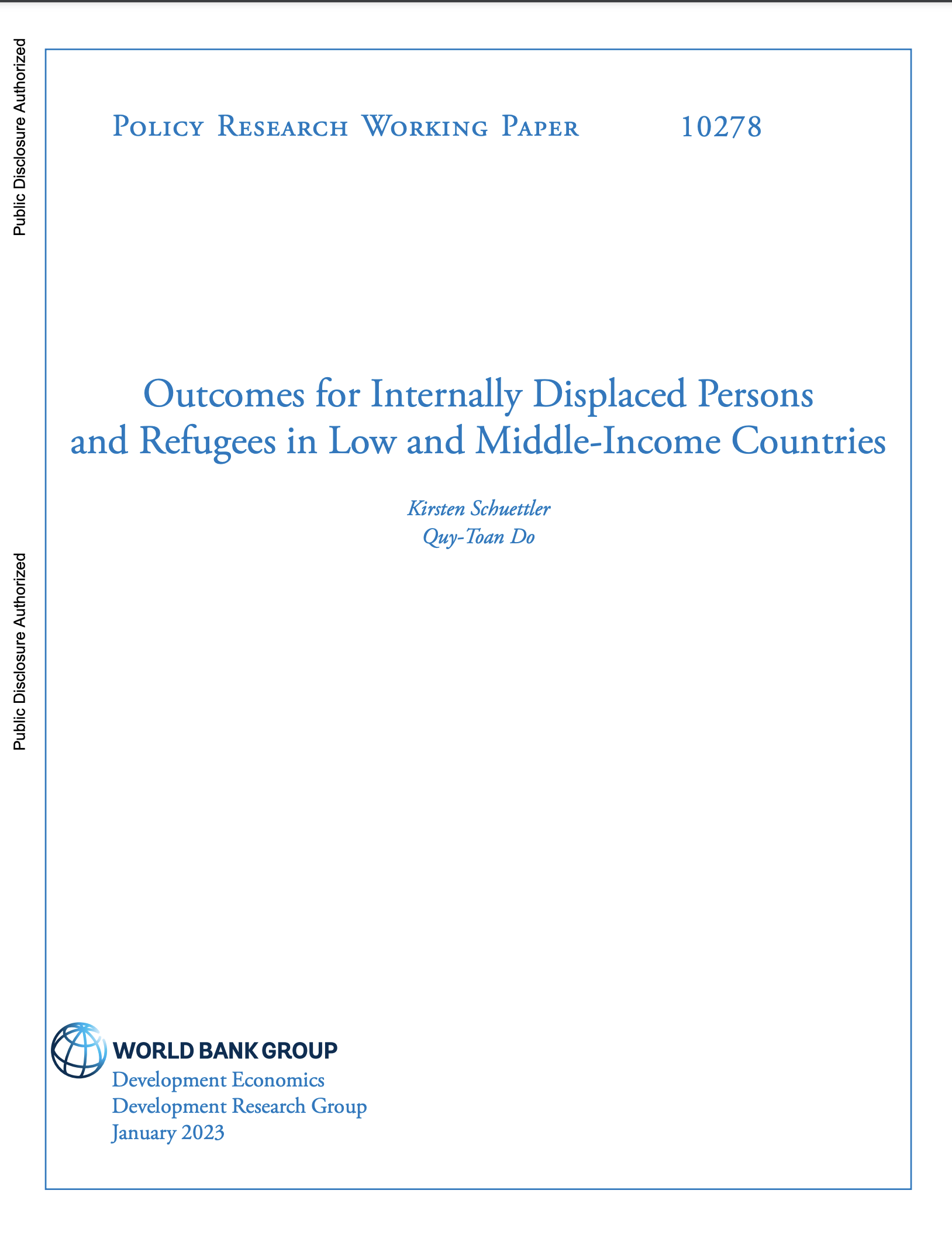POLICY RESEARCH WORKING PAPER 