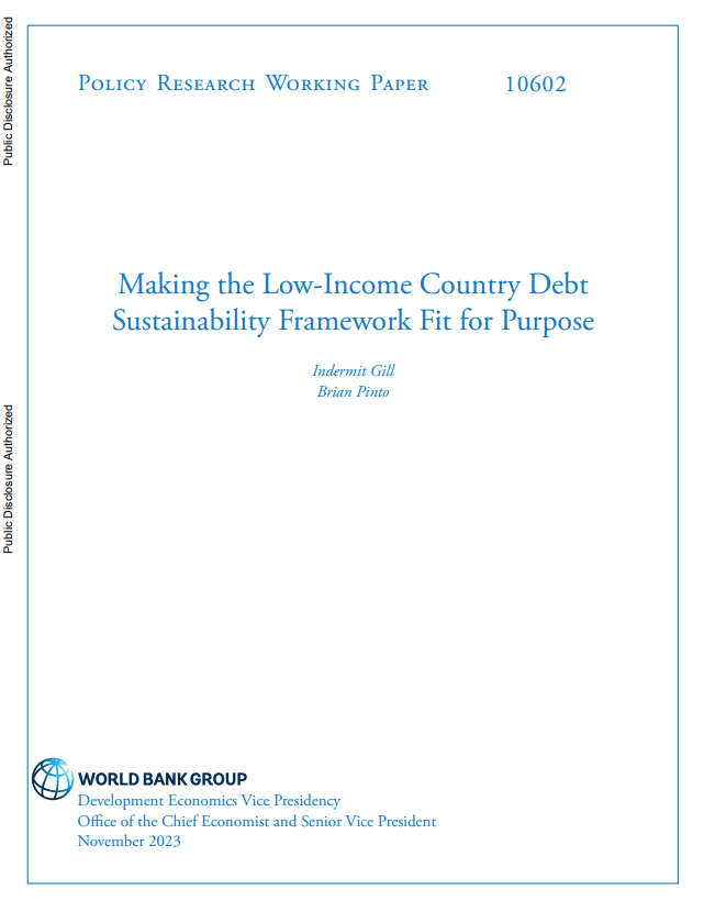 Making the Low-Income Country Debt Sustainability Framework Fit for Purpose