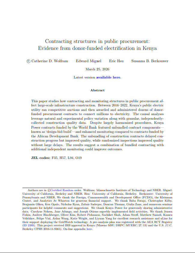 Contracting structures in public procurement