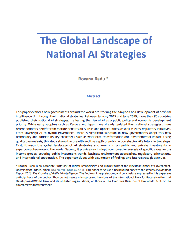 The Global Landscape of National AI Strategies