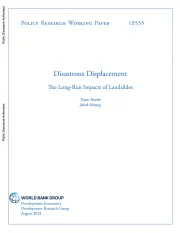 POLICY RESEARCH WORKING PAPER Disastrous Displacement: