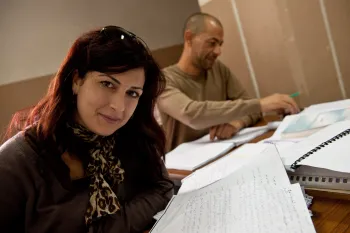 Man and woman in an office