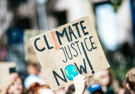Climate Justice Now poster