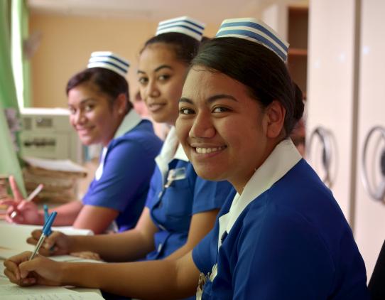 Nurses smilling Nurses smilling